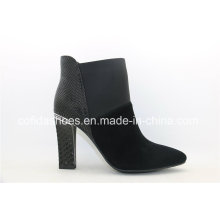 High Quality Sexy Square Heel Leather Ladies Boots